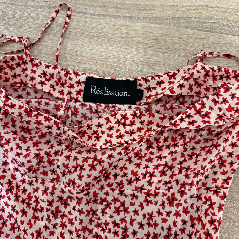 Realisation Par Red Floral Midi Dress - Picture 10 of 12